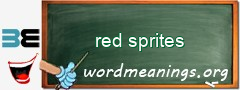WordMeaning blackboard for red sprites